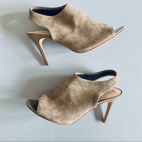 Cole Haan Shoes - Cole Haan Nene Suede Slingback Peep Toe Heel 9.5